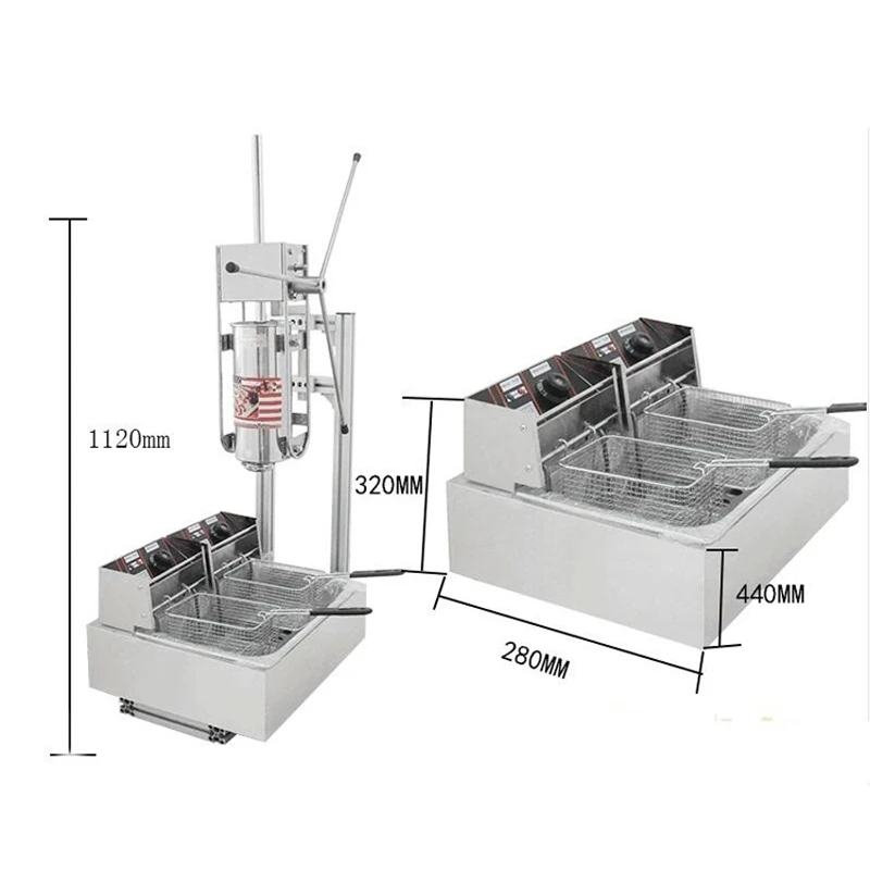 Малый Бизнес Автоматическая фритюрница машины аппарат для приготовления испанских пончиков Чуррос