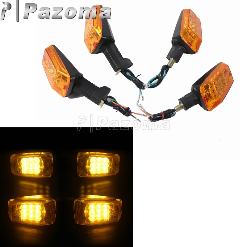 Pazoma New Motorcycle Front and Rear 12V LED Turn Signal Indicators Light Amber for MZ ETZ 251 | Автомобили и мотоциклы