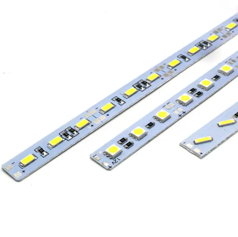 Жесткая светодиодная лента 5630 5730 5050 7020 8520 SMD 36 светодиодный s/0,5 m 12 V Жесткая панель световая полоса из алюминиевого сплава светодиодный Белый hightlights