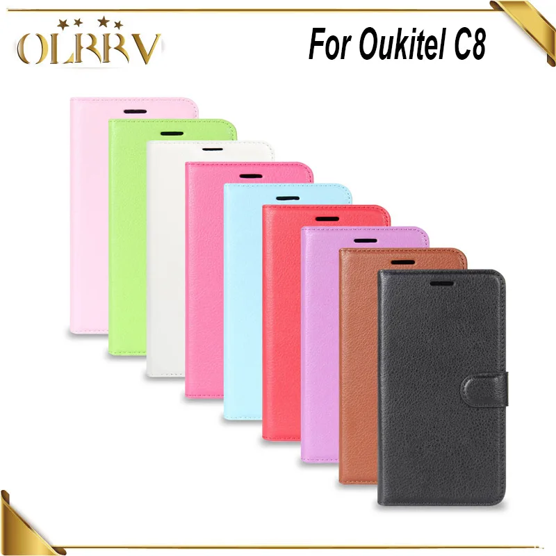 

For Oukitel C8 Case Luxury PU Leather Cover Flip 5.5Inch For Oukitel C8 Protection phone Back Cases Wallet Case With Card Pocket
