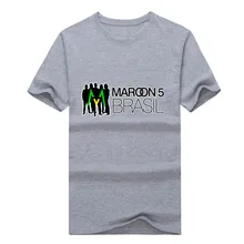 2017 The Fashion Men’s brazil Maroon 5 music Logo T-shirt 100% Cotton T-Shirt bsb shirt
