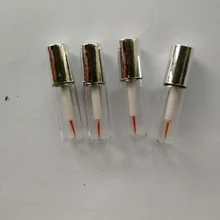 1,2 мл 50 шт/100 шт пустая прозрачная жидкая подводка для глаз многоразовая трубка с серебряной крышкой, DIY мини-клей упаковка бутылка, подводка для глаз пробирка