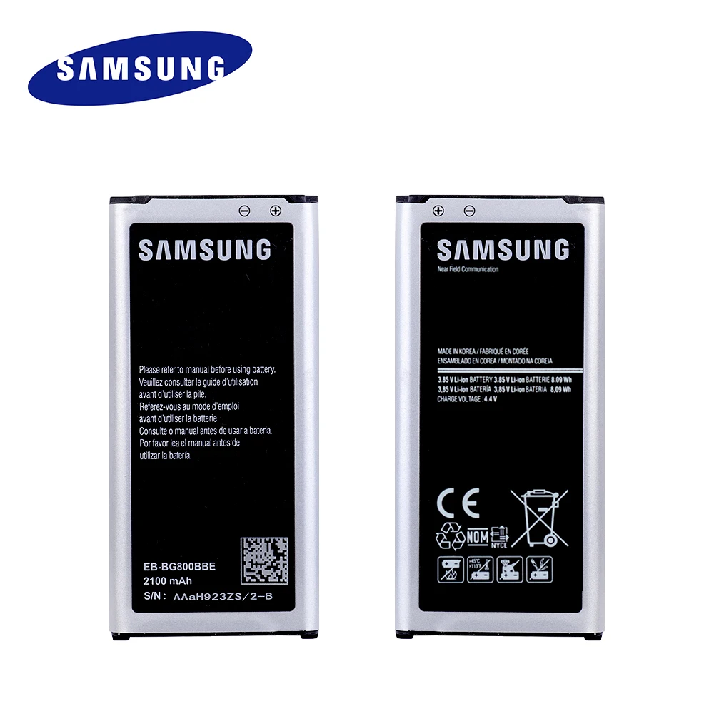 Сменный аккумулятор EB-BG800BBE аккумулятор для samsung Galaxy S5 Mini NFC G800F G800H batteia 2100 мАч+ номер отслеживания