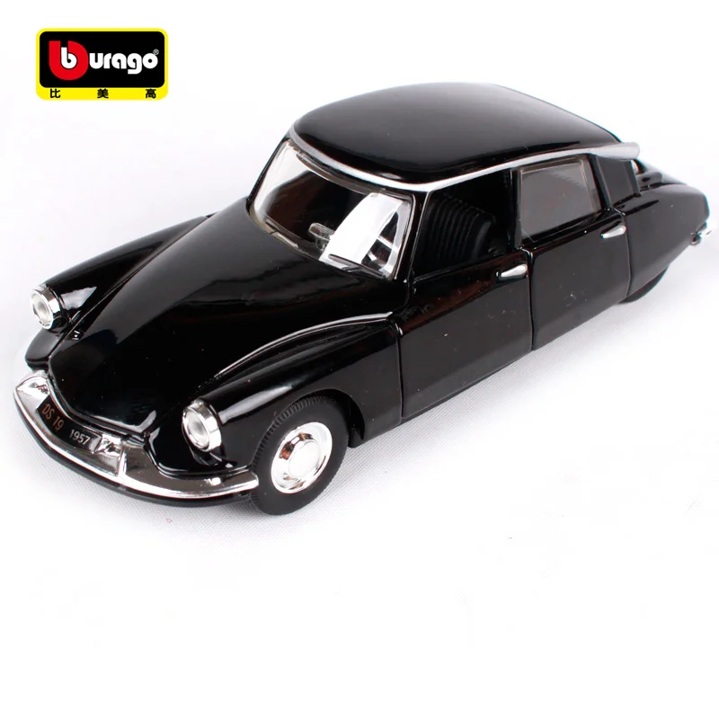 Bburago 1:32 Винтаж Citroen DS19 черный автомобиль литья под давлением 140*50*45 мм открытые двери автомобиль литья под давлением Коллекционирование старых моделей автомобилей 43204