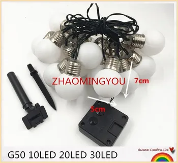 

YON 1PCS G50 Solar Holiday String Light Outdoor Waterproof 4m 10LED 6m 20LED 8m 30LED G50 Decorate Fence Patio Yard Garden