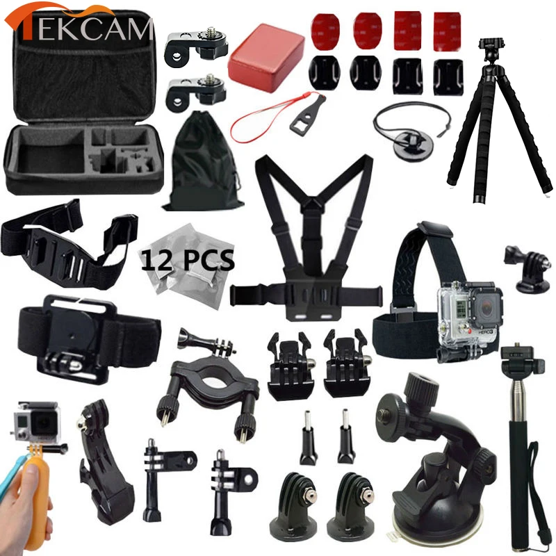Buy Cheap For Gopro Accessories Gopro hero4 kit mount Gopro Hero 5 4 session 3+ SJ4000 SJ5000 sj7000 xiaomi yi 2 4K Gitup Sony Action Cam