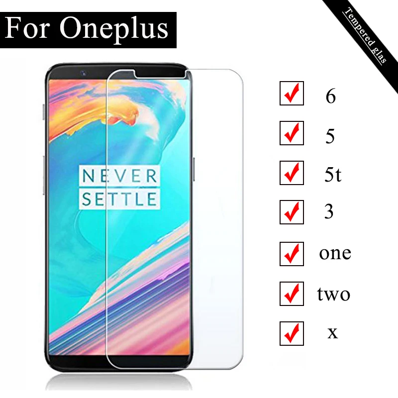 2 шт. Защитное стекло для Oneplus 6 5 t 5 t 3 Temepered Glas One Plus Two X 1 2 Защитная пленка Verre Tremp Oneplus6