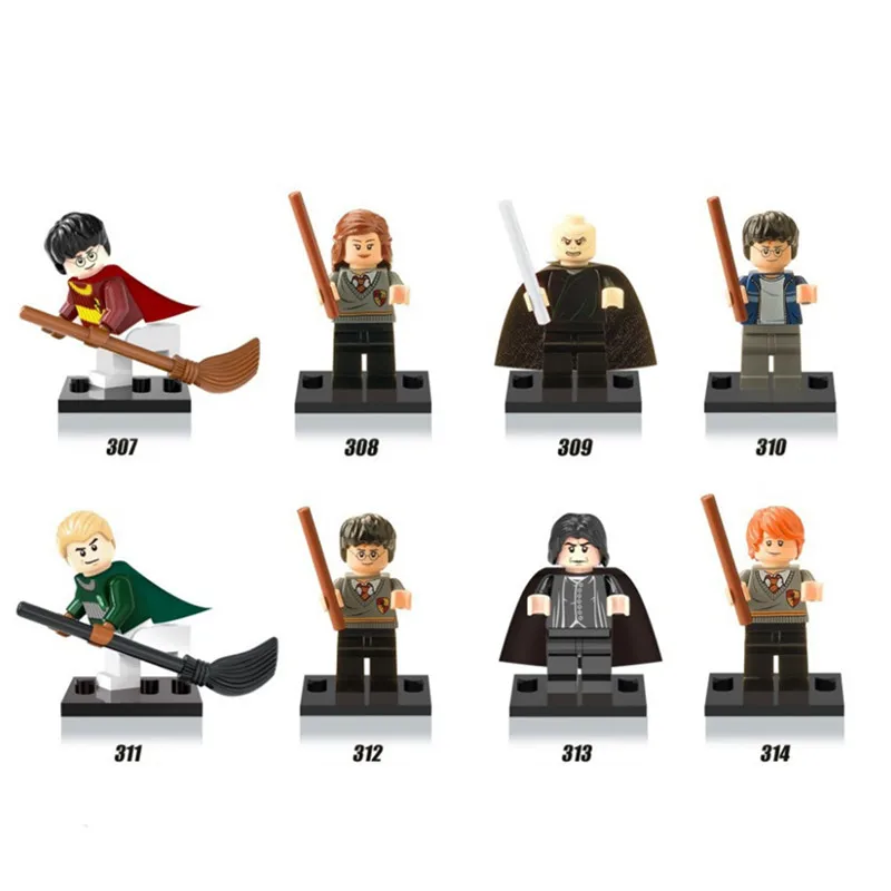 

3 styles Harry Potter Figure Hermione Ginny Ron Weasley Lord Voldemort Draco Malfoy Luna Snape Building Blocks Toys