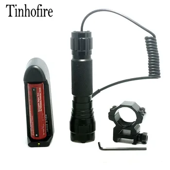 

Tinhofire 501B CREE XML T6 1000 Lumens 5-Mode Led Flashlight Lamp Mini Torch +3000mah battery+charger+holder+remote switch