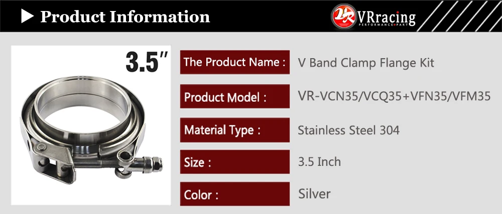 Vr- 3," SUS 304 сталь нержавеющая выхлопная V группа зажим фланец комплект быстросъемный Зажим мужской женский фланец или нормальный