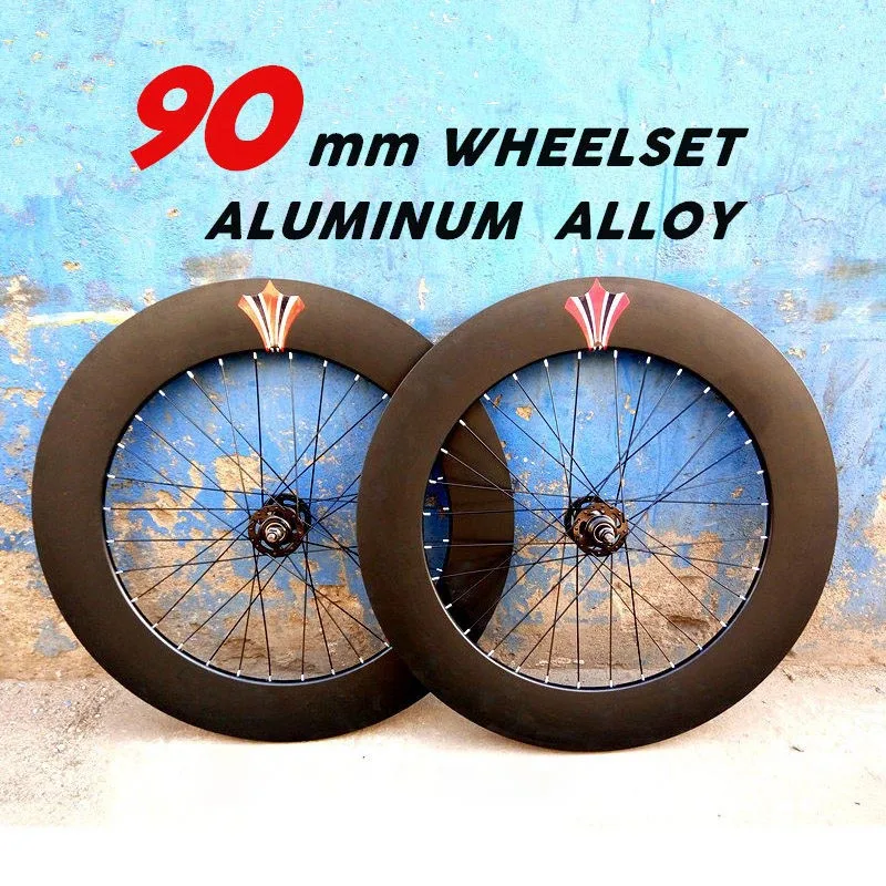 

Fixed Gear fixie 90mm wheels aluminum alloy wheelset flip-flop wheels road bike wheelset fixie wheelset BMX bike wheelset