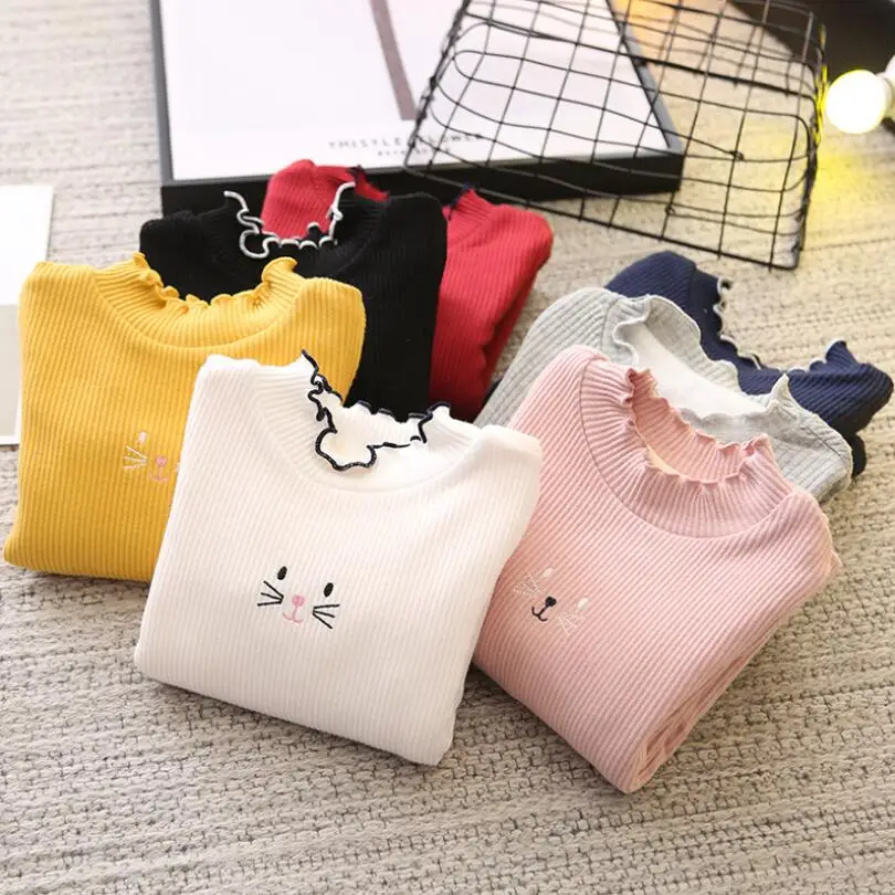 

Warm Thick Winter Girls Shirts Cotton Long Sleeve Shirt Clothes Children T-Shirt Girl Kids Baby Toddler Tops And Blouses JW6851