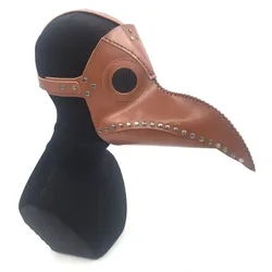 Alta calidad marrón vintage retro cuero steampunk doctor plaga pico de pájaro de punk de vapor gohic aliento Cuervo corbie máscara Alta calidad marrón vintage retro cuero steampunk doctor plaga pico de pájaro de punk de vapor gohic aliento Cuervo corbie máscara