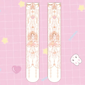 

Star,Moon&Angel Women's Lolita Over-knee Stockings Velvet Thigh High Long Stockings Cosplay Good Quality Japan Style