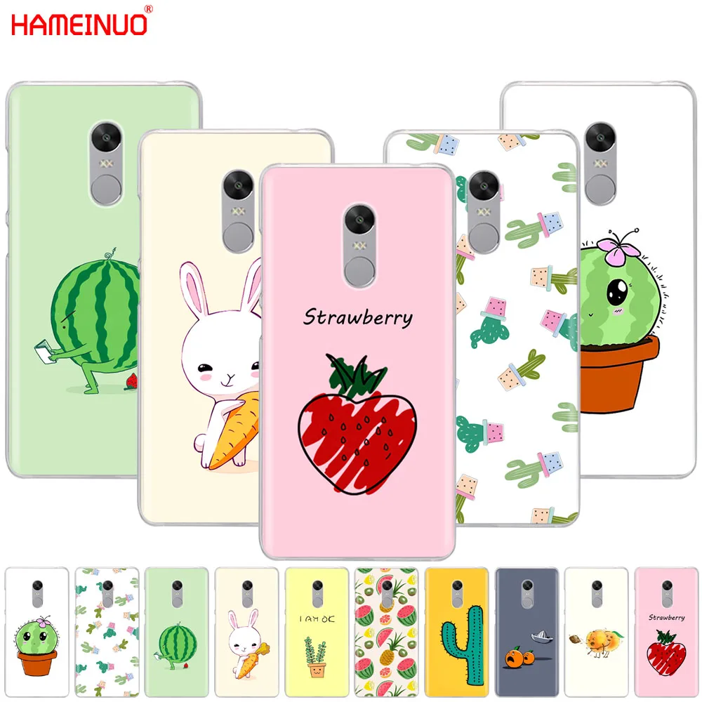 

HAMEINUO Funny cartoon fruit plant cactus strawberry phone Case for Xiaomi redmi 5 4 1 1s 2 3 3s pro PLUS redmi note 4 4X 4A 5A