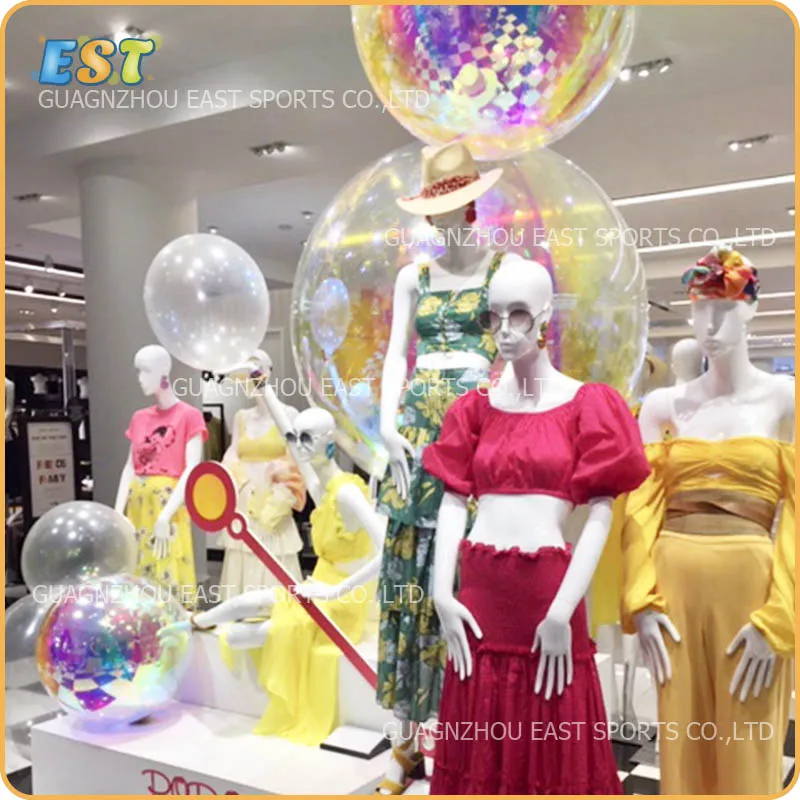 Holidays decoration colorful 200cm giant inflatable Mirror ball for sale