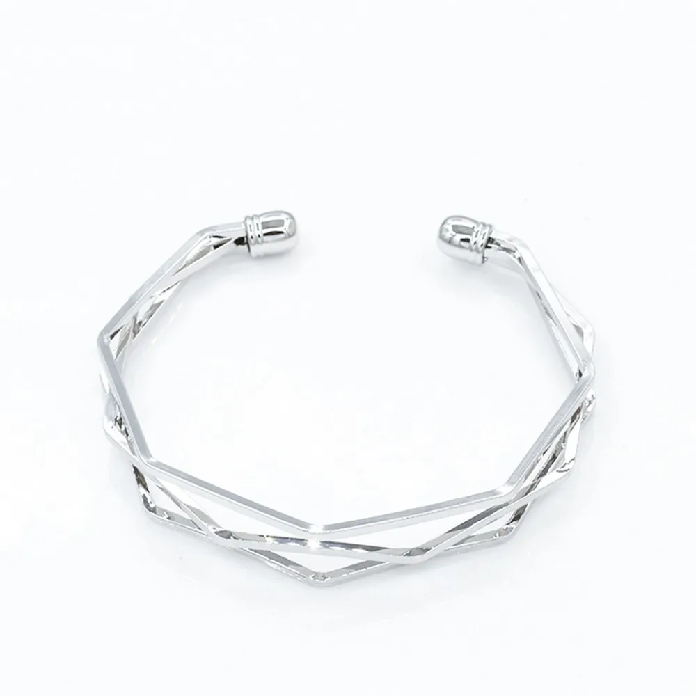 Модный популярный пятислойный геометрический полированный браслет для пары для женщин ювелирные аксессуары