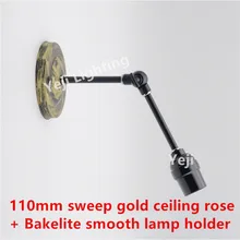 Электрическая лампочка эдисона Ретро E27 бакелита, обтекаемые контуры держатель для настенного светильника для барной терассы для гостиной или спальни кофе подвесной светильник для осветительных приборов