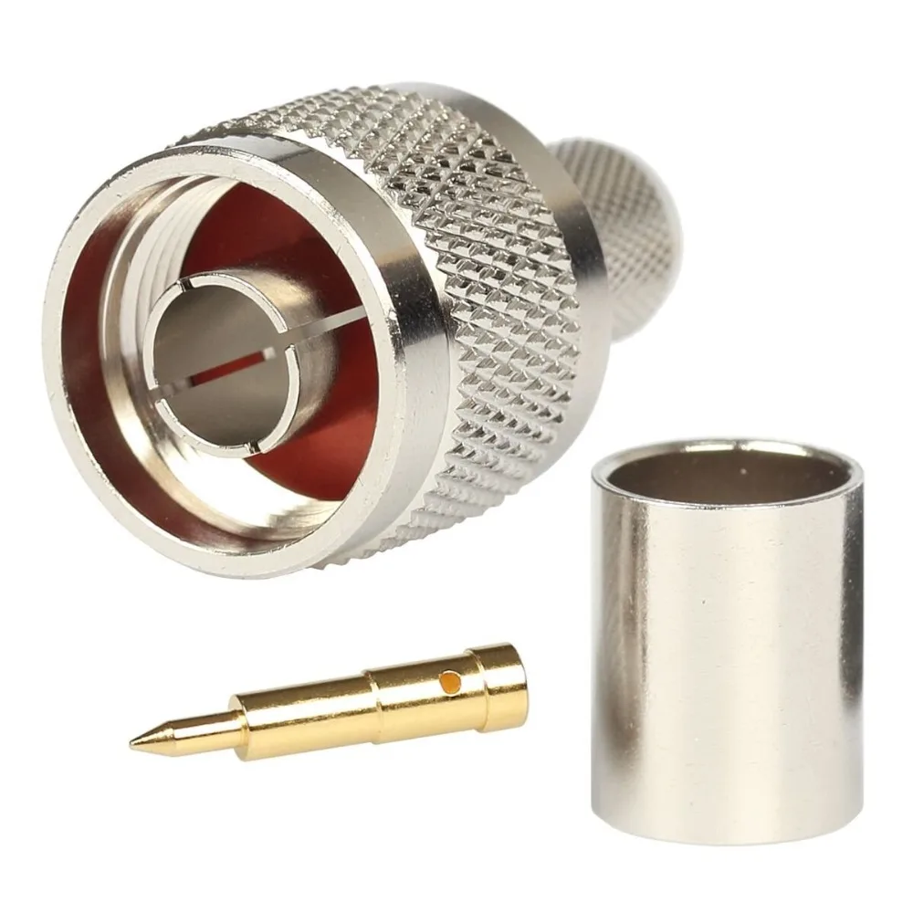

10PCS N Male Plug Crimp RG8 RG213 LMR400 50-7DFB Cable RF Connector