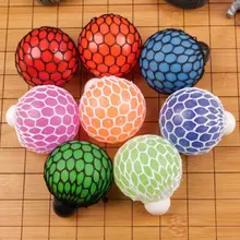Funny Anti Stress Squishy Mesh Ball Grape Squeeze Sensory Fruity Toys Novelty In Sensory Kids Adults