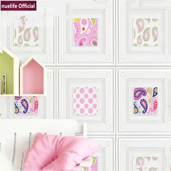 

artoon pattern soft package wallpaper bedroom living room kids room shop waterproof anti-collision foam 3D PE wall stickers