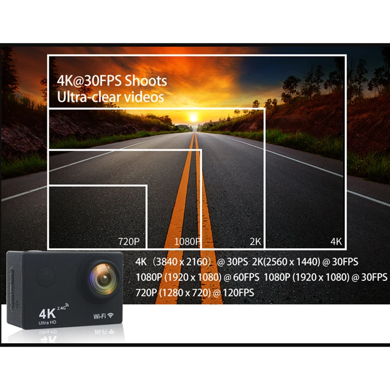 HOTWAV экшн камера wifi 2 0 дюймов экран 4 K Спортивная k Ultra HD 1080 P Экшн go
