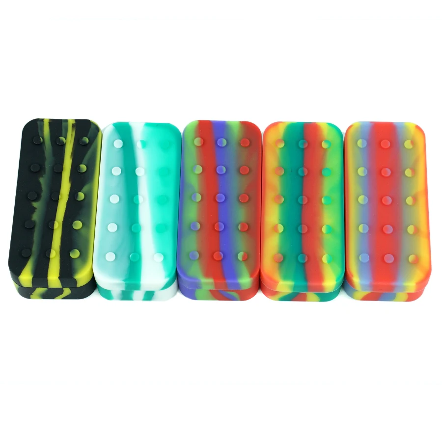 

10pcs silicone jars dab wax container FDA approval silicone wax container&butane oil silicone container for Electronic cigarette