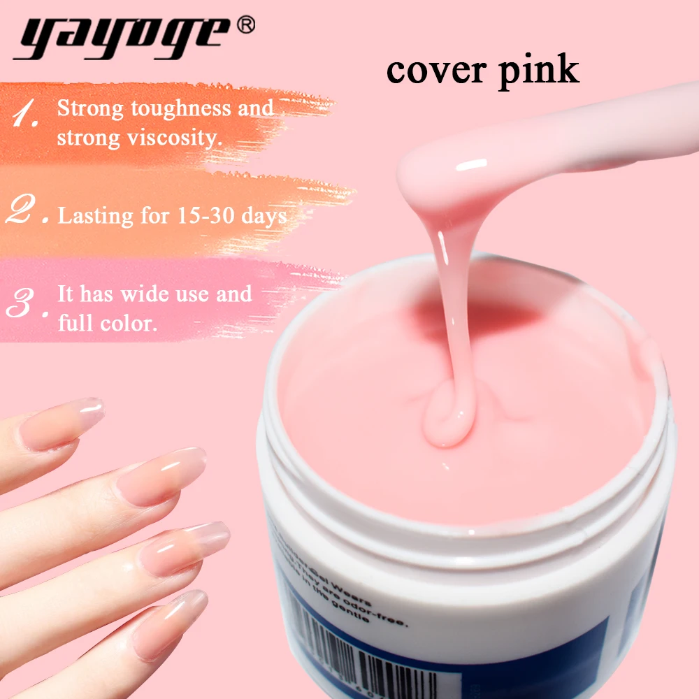 YAYOGE nail Builder Gel varnish polish UV LED Transparent Pink for nail extensions building Hard Gel sale
