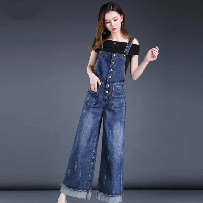 

Dungarees women blue jeans denim overalls women jumpsuit female 2018 Chinese style jumpsuits for women 2018 DD1450