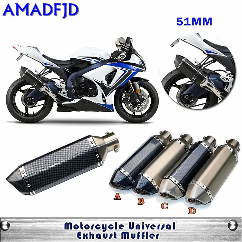 

Modified Motorcycle Universal RACING Akrapovic Exhaust Pipe Muffler Scooter GP Pipe Dirt Bike For Most MotorBike