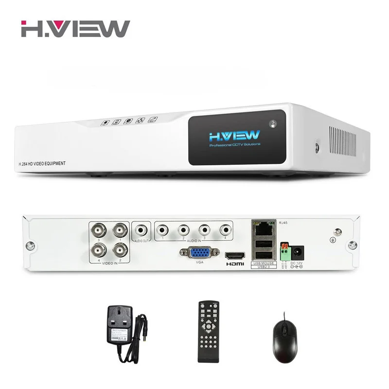 H. VIEW 4CH AHD HD NVR горячий DVR 720P CCTV рекордер камера сеть видео наблюдения аудио вход |