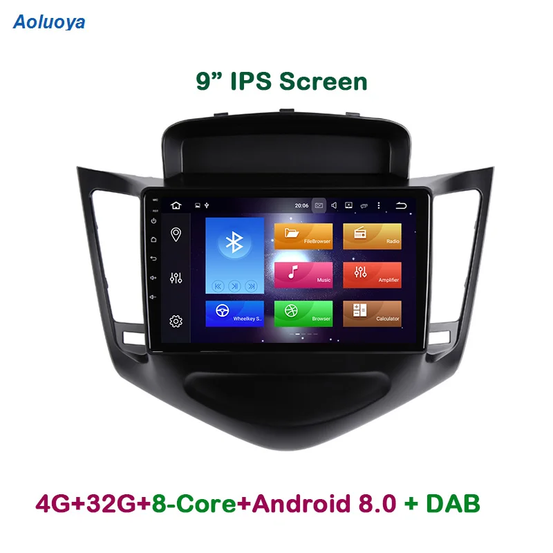 Aoluoya IPS 4 Гб ОЗУ 32 ПЗУ Восьмиядерный Android 8 0 автомобильный DVD GPS плеер для Chevrolet Cruze 2009