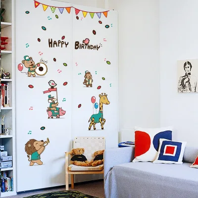 Zoo Safari Animals Decal Wall Sticker Removable Kids Nursery Baby Room Decor Forest animal decal tattoo | Дом и сад