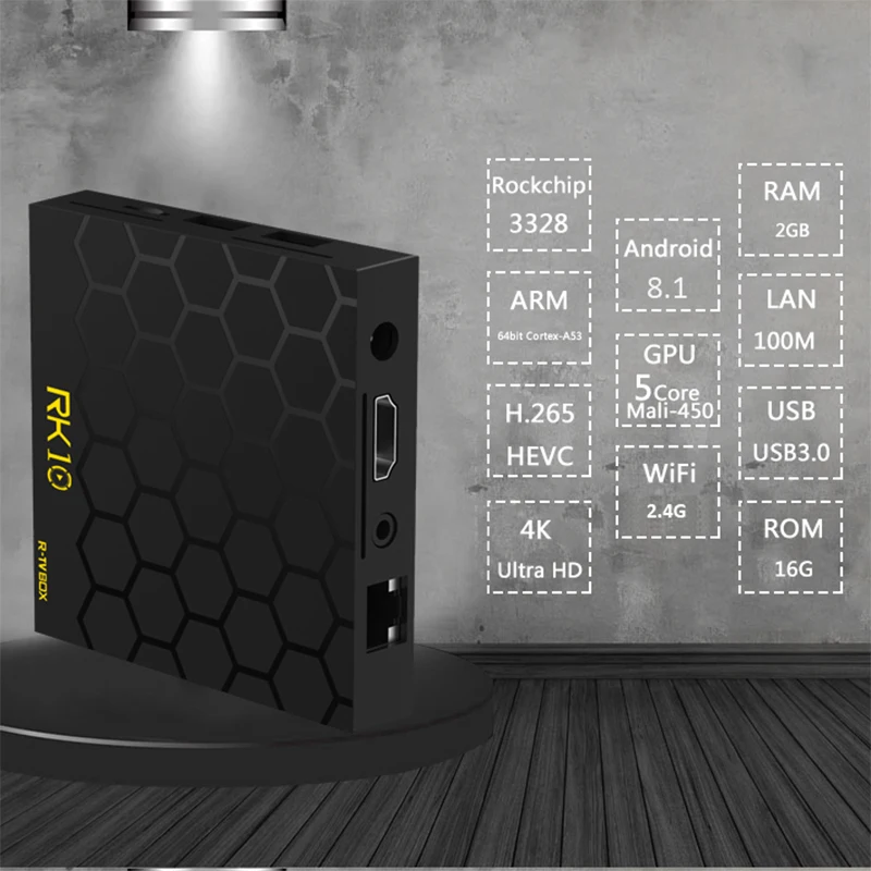 XGODY RK10 Smart Android tv Box медиаплеер RK3328 четырехъядерный процессор 64 бит 2 Гб 16 4G wifi