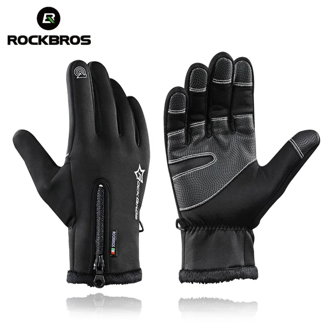 Download ROCKBROS Touch Screen Bike Gloves Winter Thermal Windproof ...