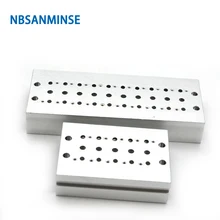 NBSANMINSE Manifold for SMC Type SY3000 Series Solenoid Valve Pneumatic Valve Control Valve Board G 1/8 sy5120 5g c4 sy5120 5g c6 smc solenoid valve electromagnetic valve pneumatic valve air tools sy5000 series