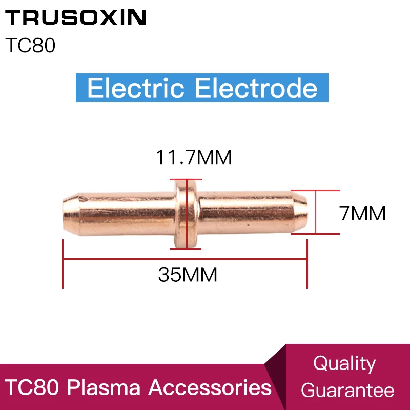 40 pcs Inverter DC Plasma Cutter Accessories/Consumables 80A TC80 Cutting Gun/Torch Electrodes Tips Gas Ring and Shiled Cups