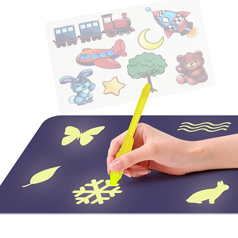 set for drawing with light in dark board creative arts and crafts colors for kids children stencil painting kit educational toys set for drawing with light in dark board creative arts and crafts colors for kids children stencil painting kit educational toys