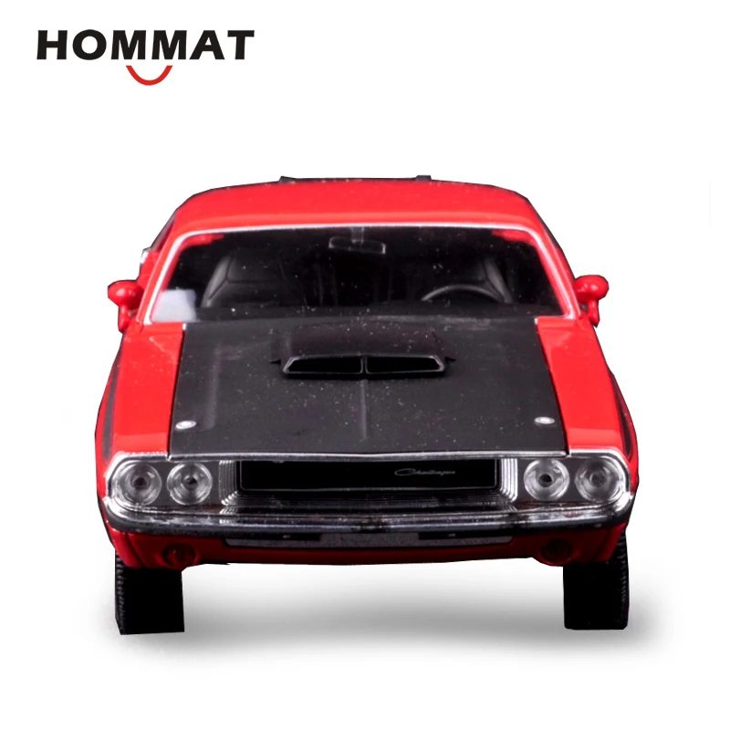 Hommate Simulation Welly 1:24 Scale 1970 Dodge Challenger T \ A Модель из сплава мышц литые игрушечные машинки Коллекционная модель автомобиля