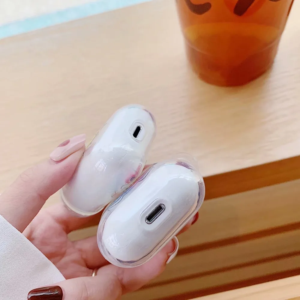 Цветочный чехол для apple airpods 1 2 Мультяшные медведи Мягкий силиконовый чехол толстый беспроводной bluetooth гарнитура для наушников зарядная коробка