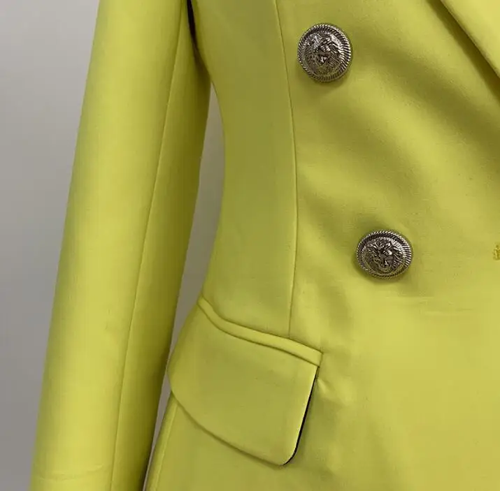 Блейзер пиджак женский элегантный винтажный хлопок тонкий casacas para mujer желтый Блейзер американское пальто; костюм; куртка топ с длинными рукавами