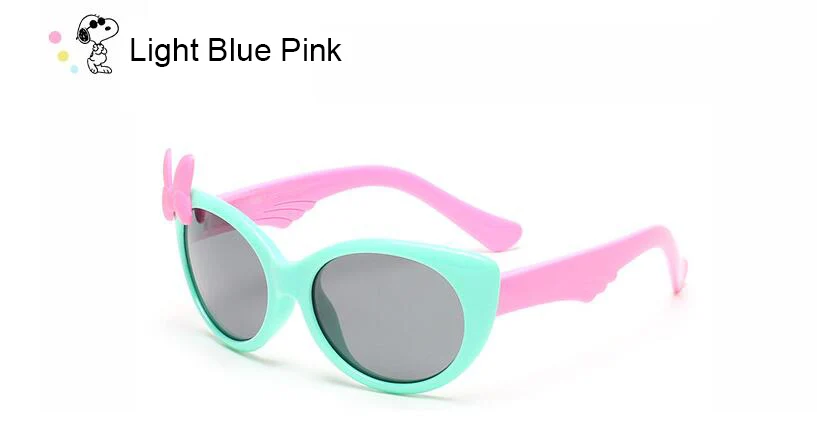 WarBLade, новые детские поляризованные очки, для детей, TR90, оправа, солнцезащитные очки, UV400, для мальчиков и девочек, милые, крутые очки, очки JB888 - Цвет линз: light blue pink