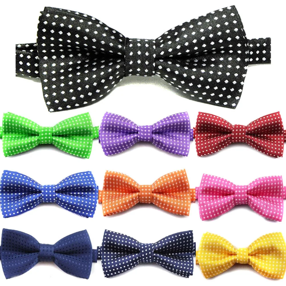 fashion Children Formal Cotton Bow Tie Kid Classical Dot Bowties Colorful Butterfly Wedding Party Pet Bowtie Tuxedo Ties