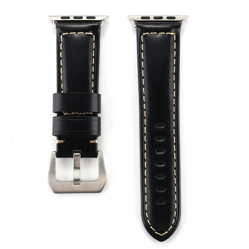 Кожаный ремешок ручной работы в стиле ретро из воловьей кожи для Apple Watch Band 38 мм 42 мм 40 мм 44 мм кожаный ремешок для iWatch серии 1 2 3 4 Band