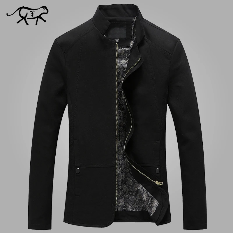 2017 New Brand Men s Jackets and Coats Fashion Slim Fit Off White Jacket Men Stand