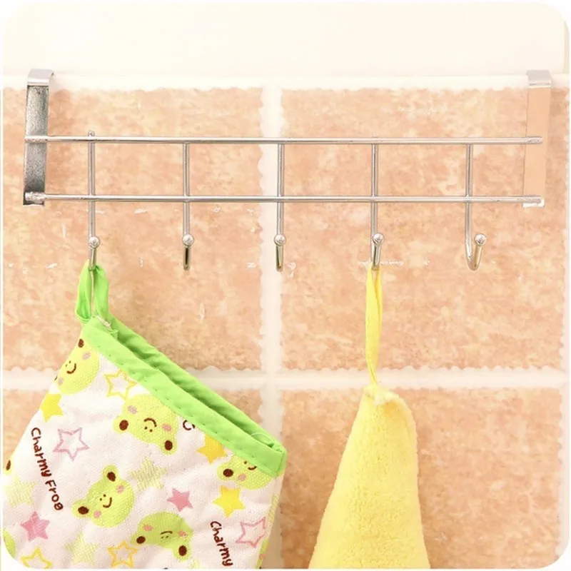 LeKing Stainless Steel 5 Hooks Robe Coat Hat Holder Clothes Rack Hook Wall Home Kitchen Bathroom Hanger Door Hardware|towel hook|hook coat