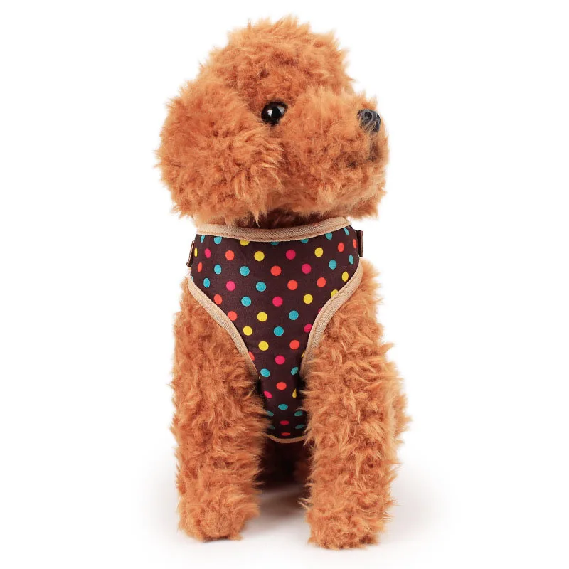 Pet Cat Small Dog Harness Quick Release No Pull Dog Harness Leash Set Cute Dot Puppy Soft Mesh Padded Vest Pet Leads10