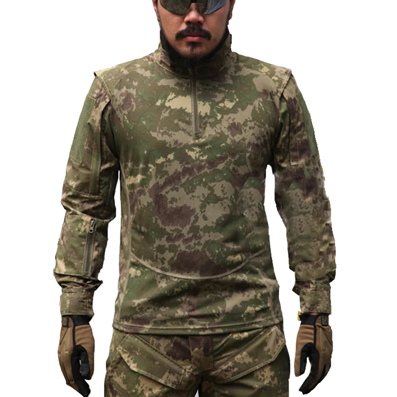 

Men Military Tactical Shirts Bionic Camouflage Summer Autumn Shirt Urban Police Tactical Army Jacket Outwear