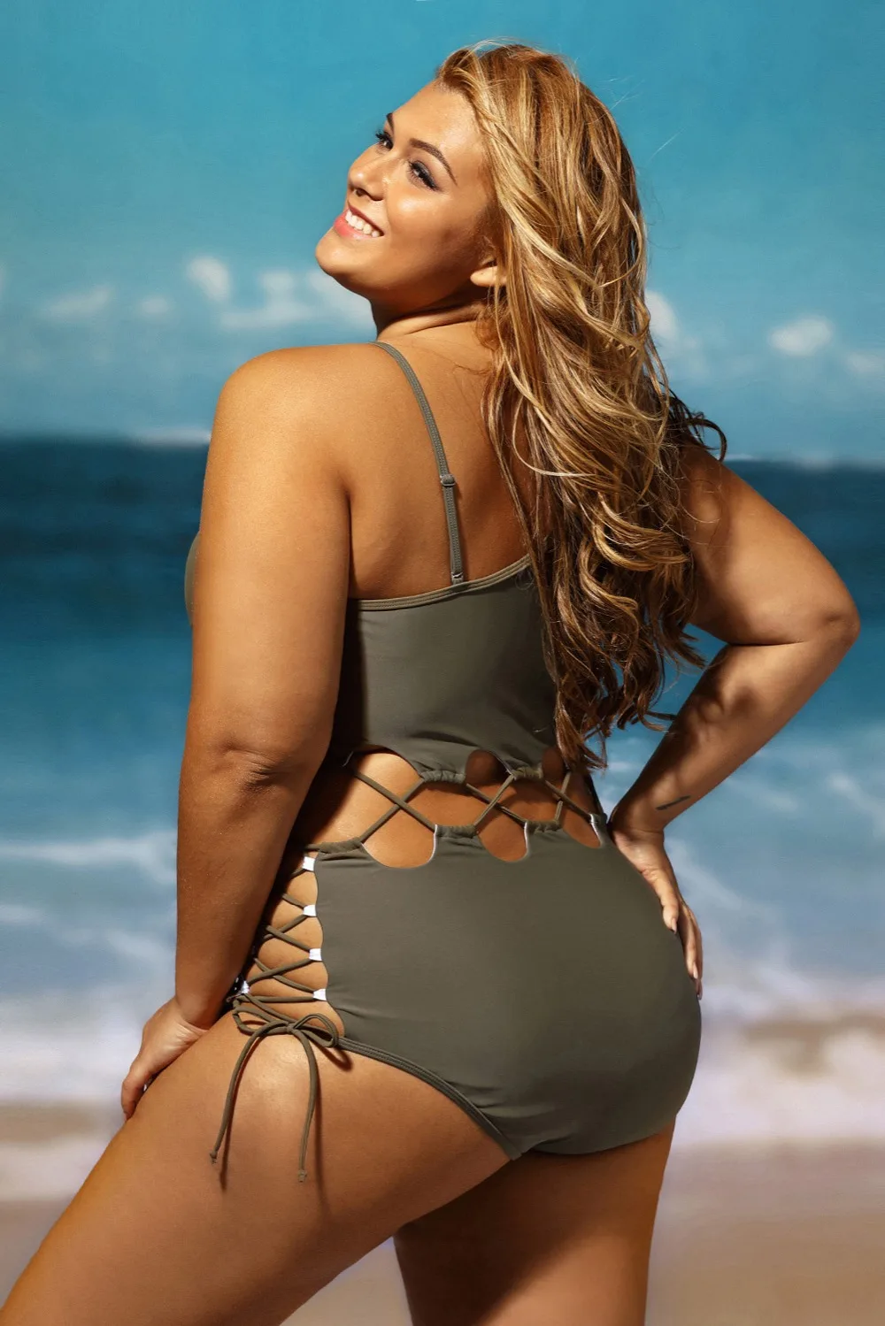 Army-Green-Lace-Up-Cutout-Asymmetric-Shoulder-Monokini-LC410051-9-11