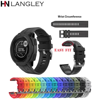 

22MM Silicone Watchband Strap for Garmin Instinct Quick Release Fashion Sport Replacement Strap Easy Fit Watch Strap For Fenix 5